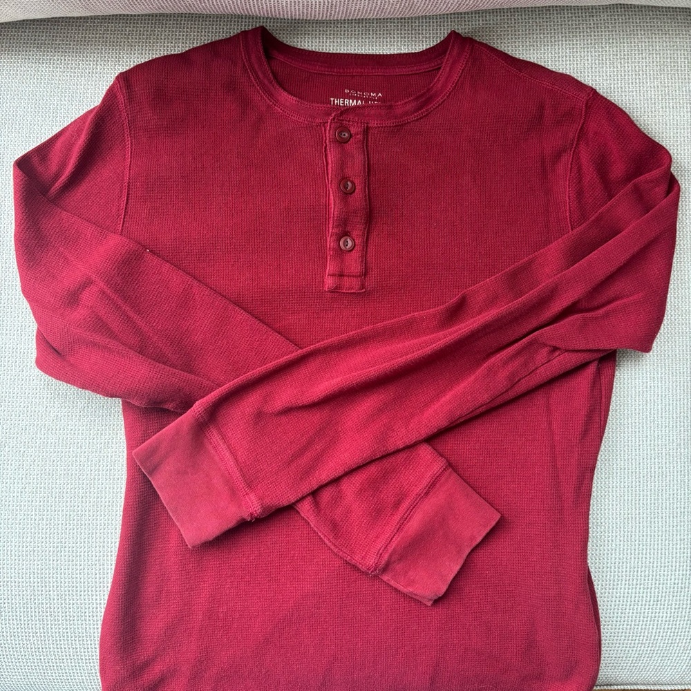 Sonoma Red Thermal Henley